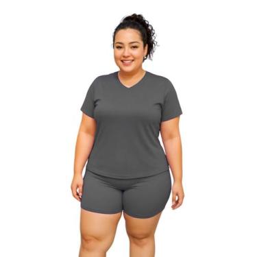 Imagem de Camiseta Feminina Manga Curta Dryfit Fitness Academia Plus Size - Ast 
