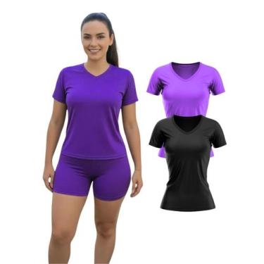 Imagem de Kit 2 Camiseta Manga Curta Dryfit Fitness Academia - Rcv Store, GG, Ro