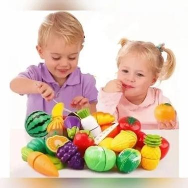 Imagem de Comidinhas Infantil Kit Frutinhas Brinquedo 12pçs