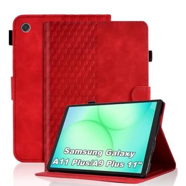 Imagem de Varohix Capa para Samsung Galaxy Tab A11 Plus/A9 Plus 27.9 cm (SM-X210/X216/X218) com proteção de visualização multiângulo, capa magnética de couro PU, suporte ajustável, capa dobrável para cartão