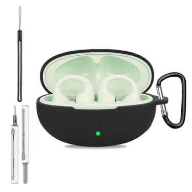 Imagem de YAJOJO Capa para Edifier LolliClip, capa protetora de silicone para Edifier LolliClip, capa de corpo inteiro à prova de choque com proteção contra arranhões, com chaveiro, cordão e kit de limpeza