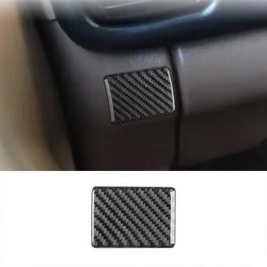 Imagem de Edinstry Acabamento decorativo do lado do motorista do painel de fibra de carbono para Dodge RAM 1500 1998-2001 / RAM 2500 3500 1998-2002, adesivo de capa de instrumento do painel esquerdo, acessórios