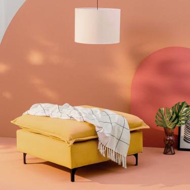 Imagem de Puff Modular Com Pé Metal Sôma CabeCasa MadeiraMadeira Mostarda