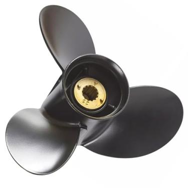 Imagem de Hélice de barco externa de alumínio 10 1/4X14 para motores Mercury 25-70HP 48-73138A45 13 estrias 10,25x14 hélice direita
