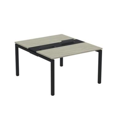 Imagem de Estação de Trabalho Mesa Plataforma Escritório Dupla para 2 Pessoas co