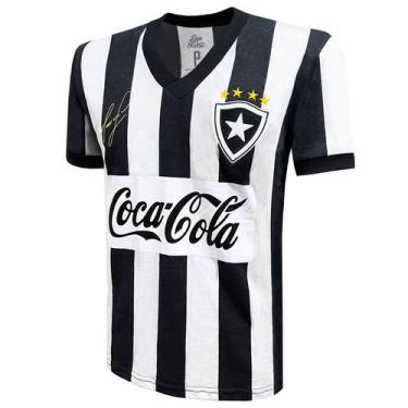Imagem de Camisa Liga Retrô  Maurício Botafogo 1989 Cola P, Preto, Branco, P