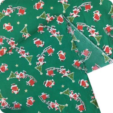 Imagem de 5m Tecido Estampas Natalinas Mesa Natal Leve Decoração - Sassarico