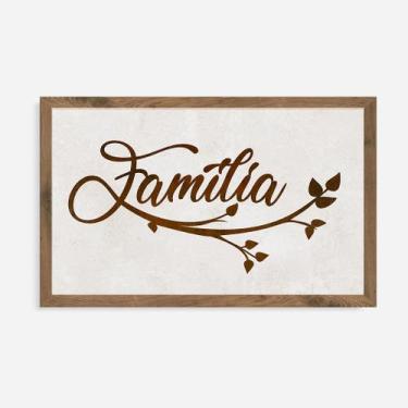 Imagem de Quadro Rústico Família - Artesanato em Madeira Pinus - Arks Presentes