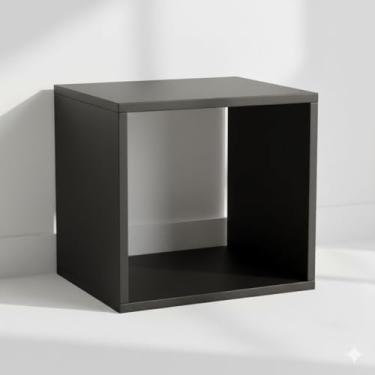 Imagem de Base Para Manequim Expositor Vitrinde Tablado MDF 30x30x30cm Preto