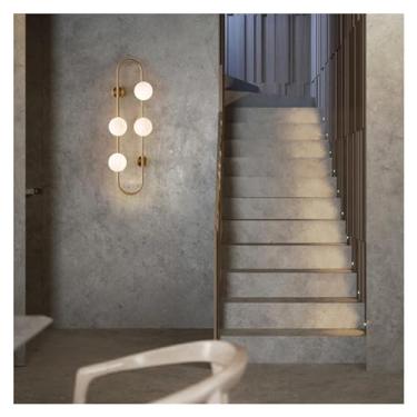 Imagem de Luminária de parede LED nórdica, moderna, de bola de vidro, luminária de cabeceira, iluminação de quarto, sala de estar de luxo, designer, corredor, decoração, luz de parede