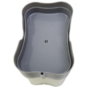 Imagem de Dispenser de Sabão com Suporte para Esponja Transparente, 385ml, Organizador de Pia com Bomba Dosadora (Cinza)