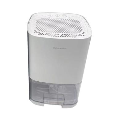 Imagem de IEUDNS Desumidificador com desligamento automático e plugue EU silencioso de 1000 ml para salas de estar, porões e guarda-roupas, Branco