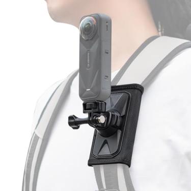 Imagem de Clipe de suporte de alça de ombro para mochila, suporte de mochila de 1/10.2 cm para Insta360 X5 X4, suporte de cinto de bolsa para Insta 360 X5/X4/X3, DJI OSMO 360 e mais acessórios de câmera de ação