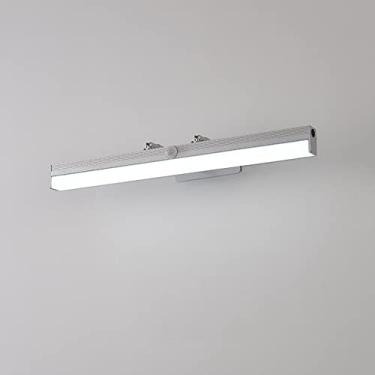 Imagem de Luminária de indução de corpo humano, luminária linear ajustável para banheiro, arandela de parede com sensor LED para maquiagem, luminária de parede para banheiro com interruptor, 4000K, br