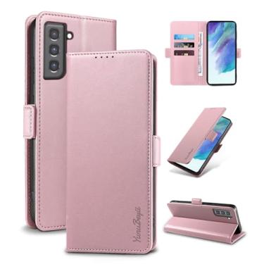 Imagem de YunuBeyii Capa Carteira para Samsung S21 FE - [Bloqueio RFID] Capinha Flip Magnética para Celular de Couro PU de Luxo com Suporte,Case Proteção,Rsistente,Antichoque, Rosa