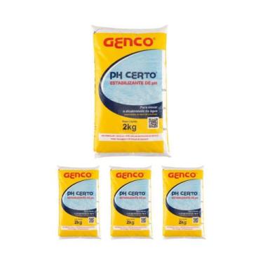 Imagem de Kit 4 Ph Certo Elevador Alcalinizante Piscinas 2kg - Genco