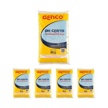 Imagem de Kit 5 Ph Certo Elevador Alcalinizante Piscinas 2kg - Genco