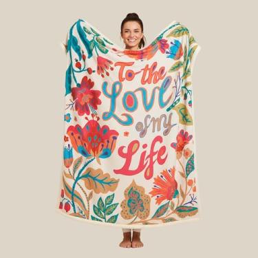 Imagem de Cobertor de lã sherpa "Presente para sua pessoa amada" – Manta macia e quente de inverno, lã reversível para mulheres, meninas e mães, aniversário perfeito, Natal 127 x 152 cm