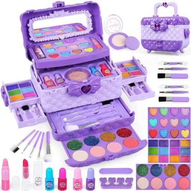 Imagem de Kit de maquiagem Dpai 54 unidades para meninas de 3 a 10 anos com espe