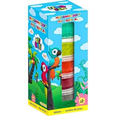 Imagem de Massinha Soft Mix Tropical Com 5 Cores - 11026