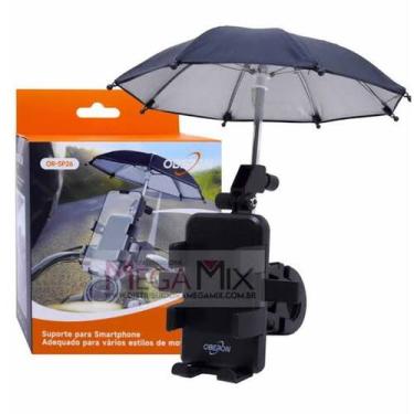 Imagem de Suporte de Celular para Moto com Capa Protetora Contra Sol e Chuva  Ob