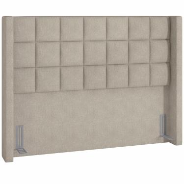 Imagem de Cabeceira Cama Box Casal 140 cm P05 Paris Linho Bege Escuro - Lyam Decor