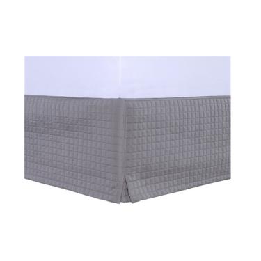 Imagem de Saia Cama Box Solteiro Poliester ProboxPastilha Cinza Lavive
