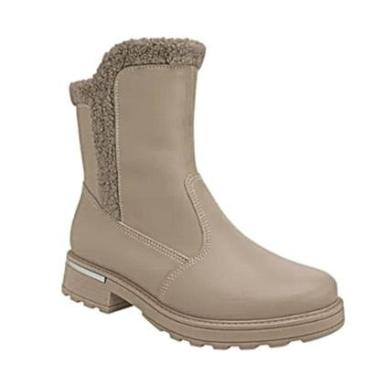 Imagem de Bota Piccadilly Feminina Salto Baixo Cano Médio- Nude-Feminino