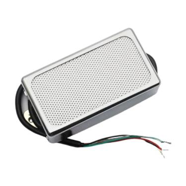 Imagem de JunZheHub Captador Humbucker de Guitarra Elétrica com Bobina Dupla de Latão E Mini Captador de Substituição com Funções Adaptáveis ​​Adequado para Guitarristas, Pescoço de Prata