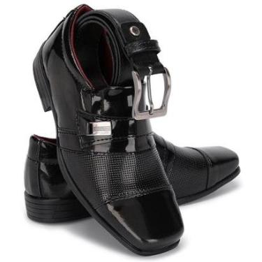 Imagem de Kit Sapato Social Infantil Cinto 444 Com Cinto Pajen Verniz-Masculino