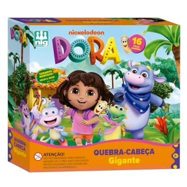 Imagem de Nig Brinquedos Quebra Cabeça Gigante Madeira Dora Aventureira 16 Peças