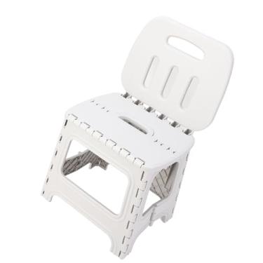 Imagem de GLOGLOW Banqueta Dobrável, Banqueta Portátil de Plástico PP, Alta Capacidade de Peso para Crianças e Adultos, Ideal para Uso Em Cozinha e Banheiro (L)