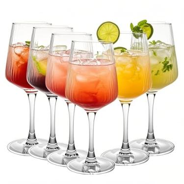 Imagem de DTREEL Conjunto de 6 copos de martini, copos de coquetel de 470 ml, copo de servir para celebração festiva, pode ser lavado na lava-louças - Utensílios de bebida para expresso Martinis, Prosecco