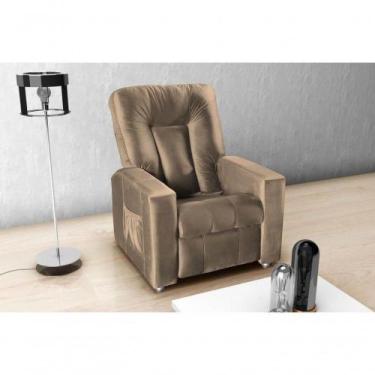 Imagem de Poltrona Do Papai Pallas Mx5 Veludo Marrom Claro - MATRIX