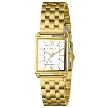 Imagem de Relógio Lince Feminino Dourado Retangular Lqg4823l25 B3kx