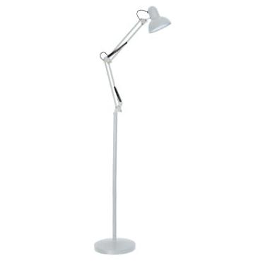 Imagem de Luminária de Chão Articulada 1,9m em Metal – Coluna com Pedestal Moderno Bivolt para Sala, Quarto ou Escritório (BRANCO 930)