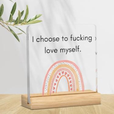 Imagem de Ideias inspiradoras de presentes para mulheres - Placa de acrílico moderna para escritório em casa - Presente de aniversário esplêndido para mulheres - Acento contemporâneo de espaço de trabalho