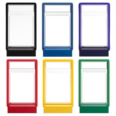 Imagem de AmazingSpark 6 Set Bumper Guards Compatible with PSA Graded Cards with Wooden Display Stand, Slab Protector, Shield Your Slabs! Applicable to 35pt Graded Card Sleeves (Colorful)