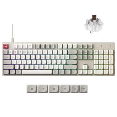 Imagem de Keychron Teclado mecânico com fio C2 Pro com taxa de polling de 8K Hz, retroiluminado RGB personalizado de tamanho completo, troca a quente, teclas PBT sem brilho, compatível com Mac Windows Linux