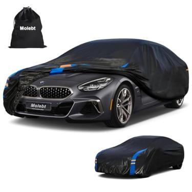 Imagem de Molebt Capa de carro à prova d'água para todos os climas para automóveis, capas externas completas para Sedan e Coupe (421.6-452.1 cm)
