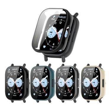 Imagem de Case Capa Capinha Com Película De Proteção Compatível Com Xiaomi Redmi Watch 5 Lite (Azul)