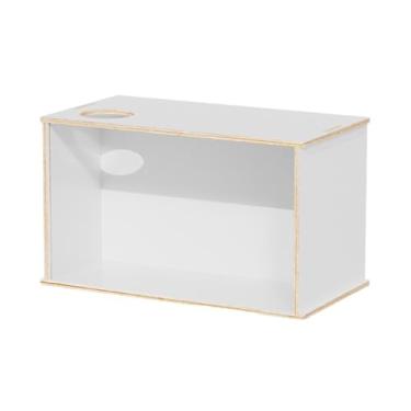 Imagem de KiBcsLic Caixa de escavação para hamster, recipiente de areia para escavação, cabana, gaiola de brincar visível para chinchilas, lemingues, pequenos, L