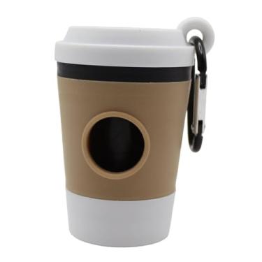 Imagem de Baoblaze Porta-sacos portátil para fezes de cachorro, 8 x 5 cm, ideal para petiscos e chaves. Design elegante, compacto e versátil com clipe, Tampa Branca