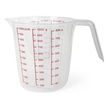 Imagem de Jarra Medidora Plástico 1000ml Cozinha Medição Precisa Plus - Clink