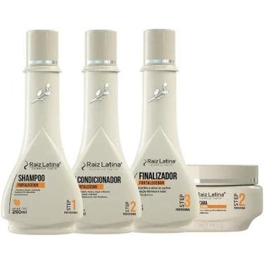 Imagem de Raiz Latina Kit Shampoo Condicionador Mascara E Leave-In