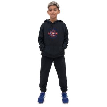 Imagem de Casaco Moletom de Frio Infantil Menino Estampa Legenday Com Calça Lisa Costuras Reforçadas Macio