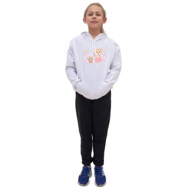 Imagem de Kit de Abrigo Com Capuz Bolso e Calça Moletom Infantil Casaco de Frio Estampado Confortavel