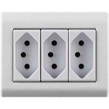 Imagem de Caixa de Sobrepor 3 Tomadas 2p+t 20 A 250 V Tramontina