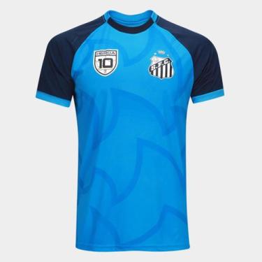 Imagem de Camisa Santos Selica Masculina - SPR, Azul turquesa, G