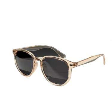 Imagem de Óculos de Solar Hexagonal Unissex Preto, Proteção UV400, Estilo Moderno e Atemporal para Dia a Dia, Praia e Condução(Rose Translucido)